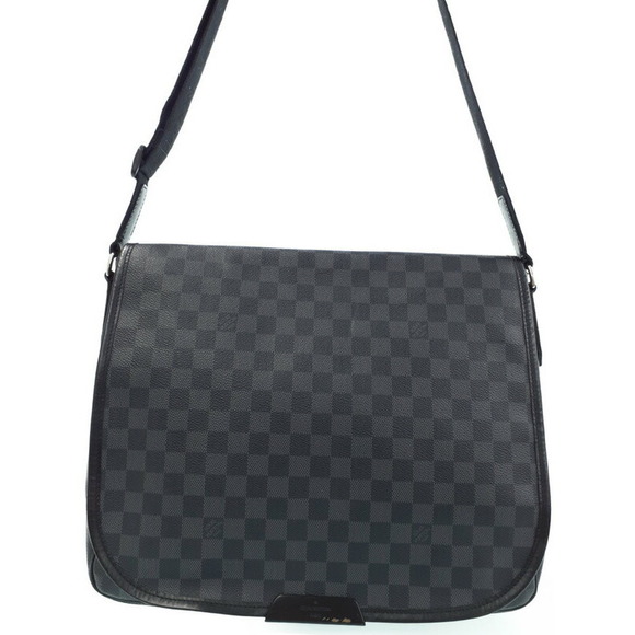 Louis Vuitton Bag Graphite Renzo Black Shoulder Damier - Picture 1 of 8